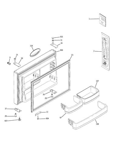 Freezer door