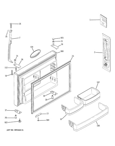 Freezer door