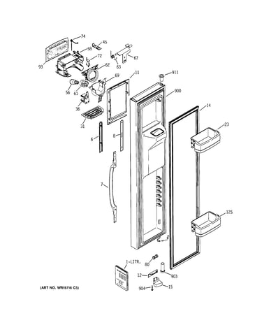 Freezer door