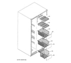 GE GCE21MGTAFSS freezer shelves diagram