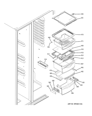 Fresh food shelves