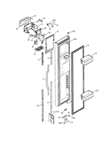Freezer door