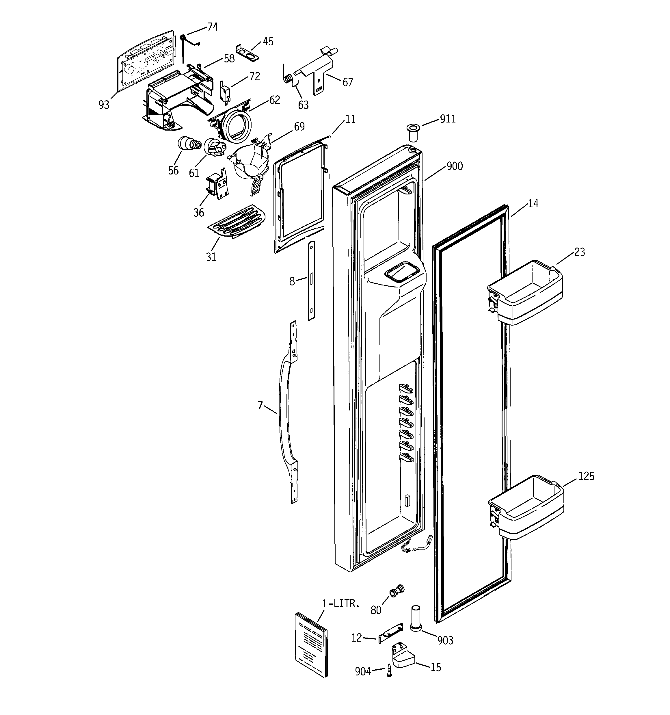 Freezer door