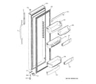 GE GCU21LGTAFBB fresh food door diagram