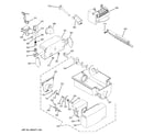 GE GCU21LGTAFBB ice maker & dispenser diagram