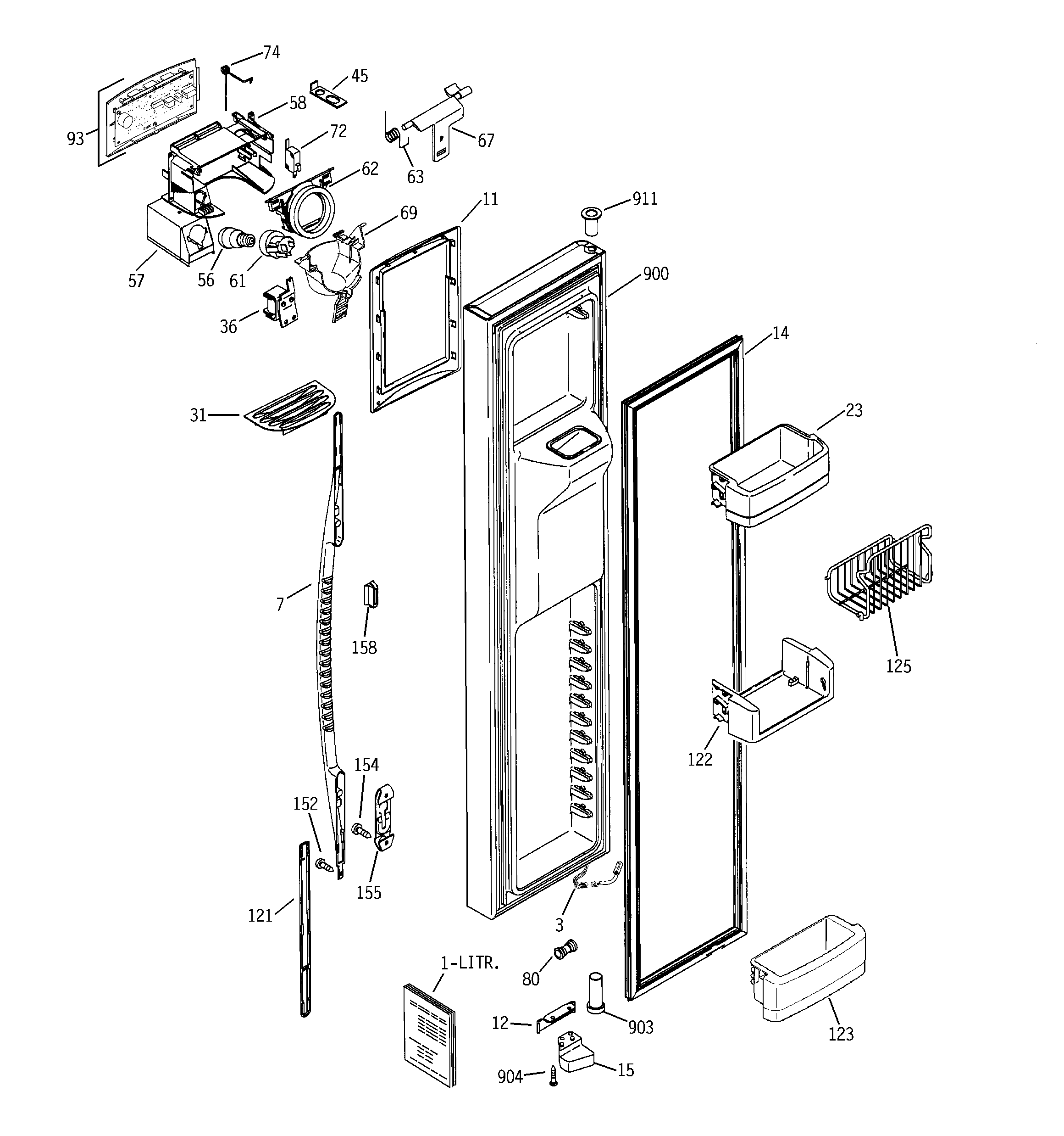 Freezer door