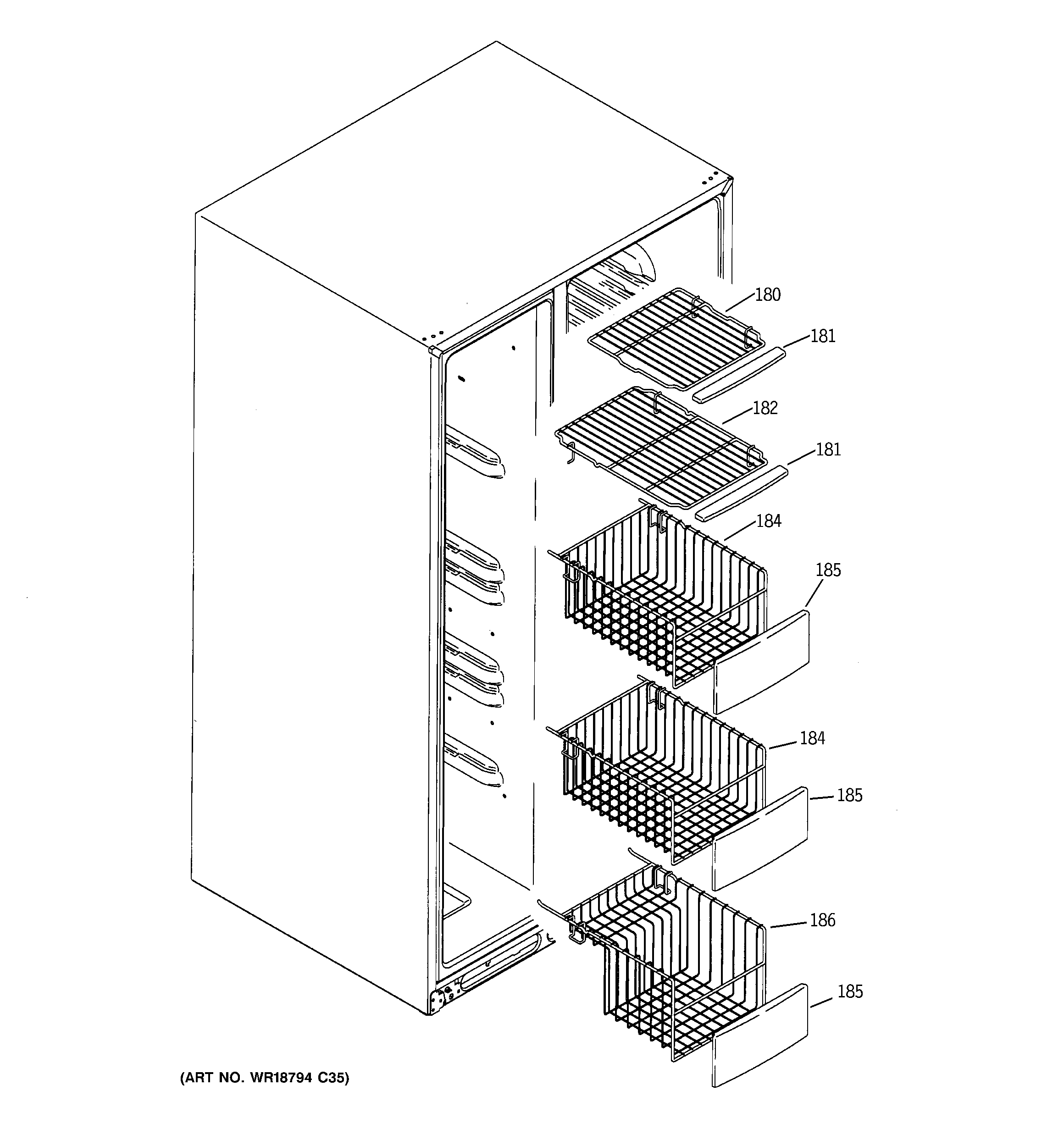 Freezer shelves