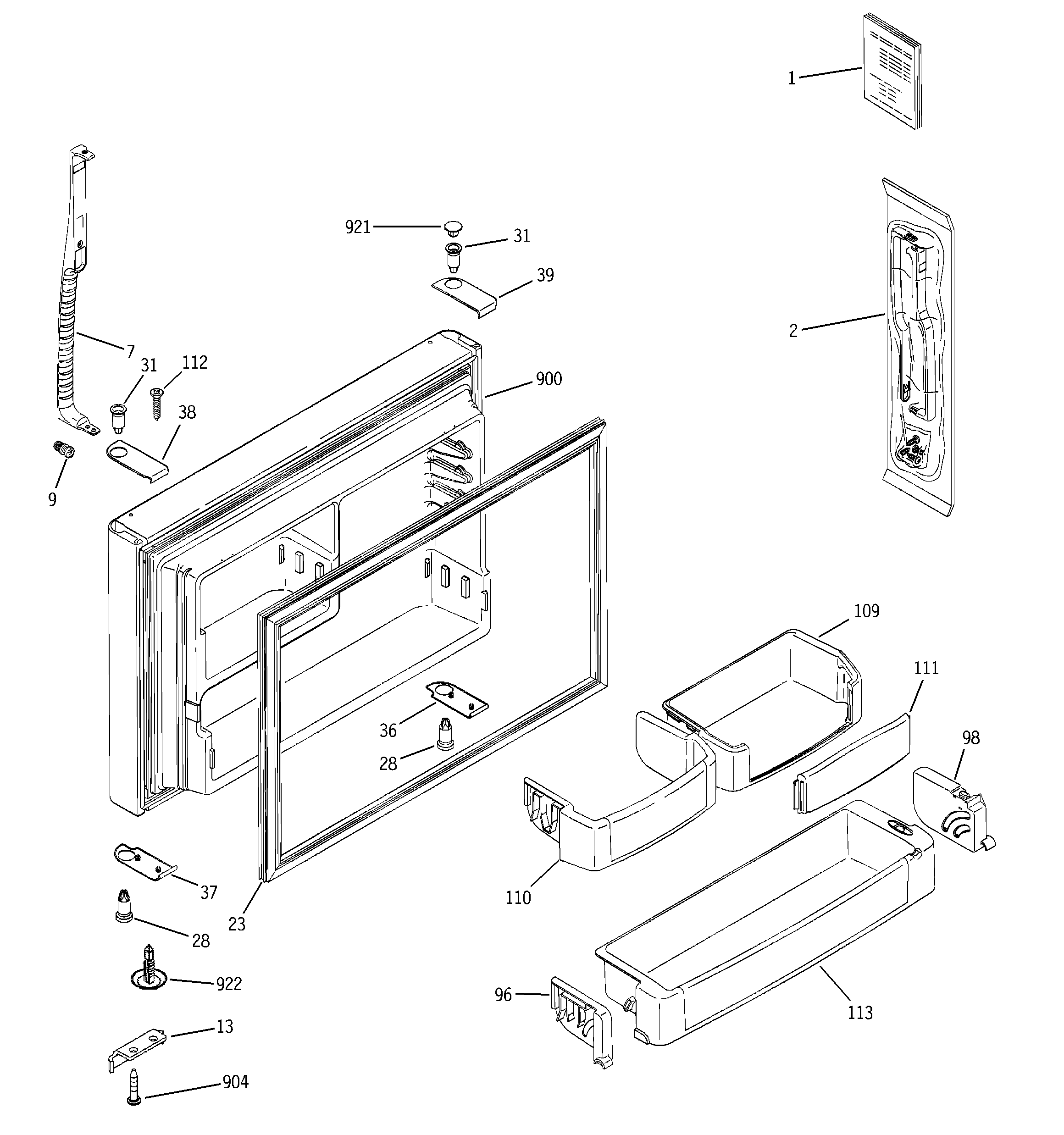 Freezer door
