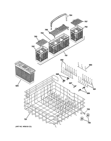 Lower rack assembly