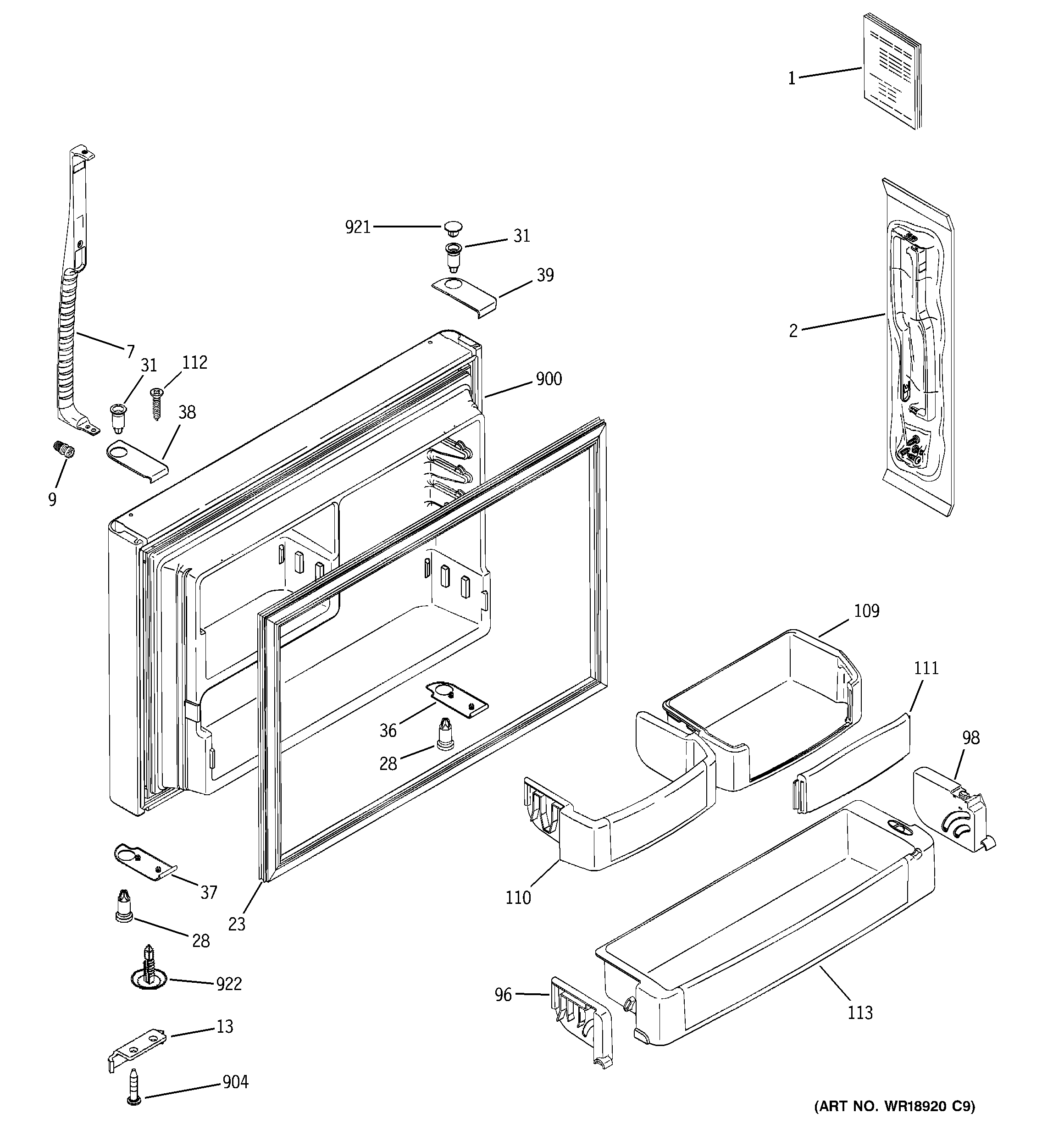 Freezer door