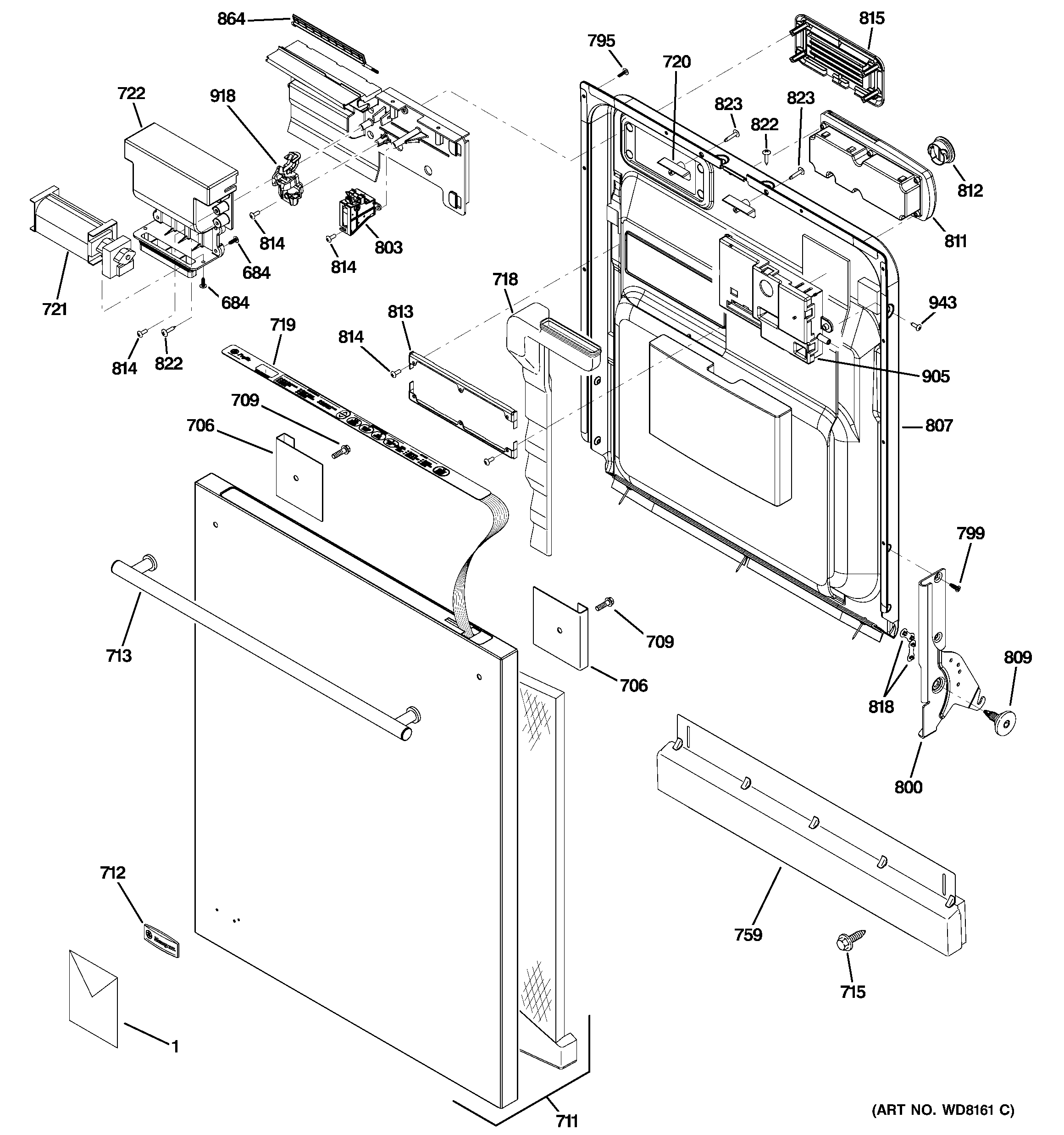 Escutcheon & door assembly