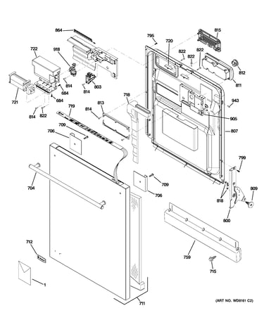 Escutcheon & door assembly