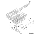 GE ZBD6880K03SS upper rack assembly diagram