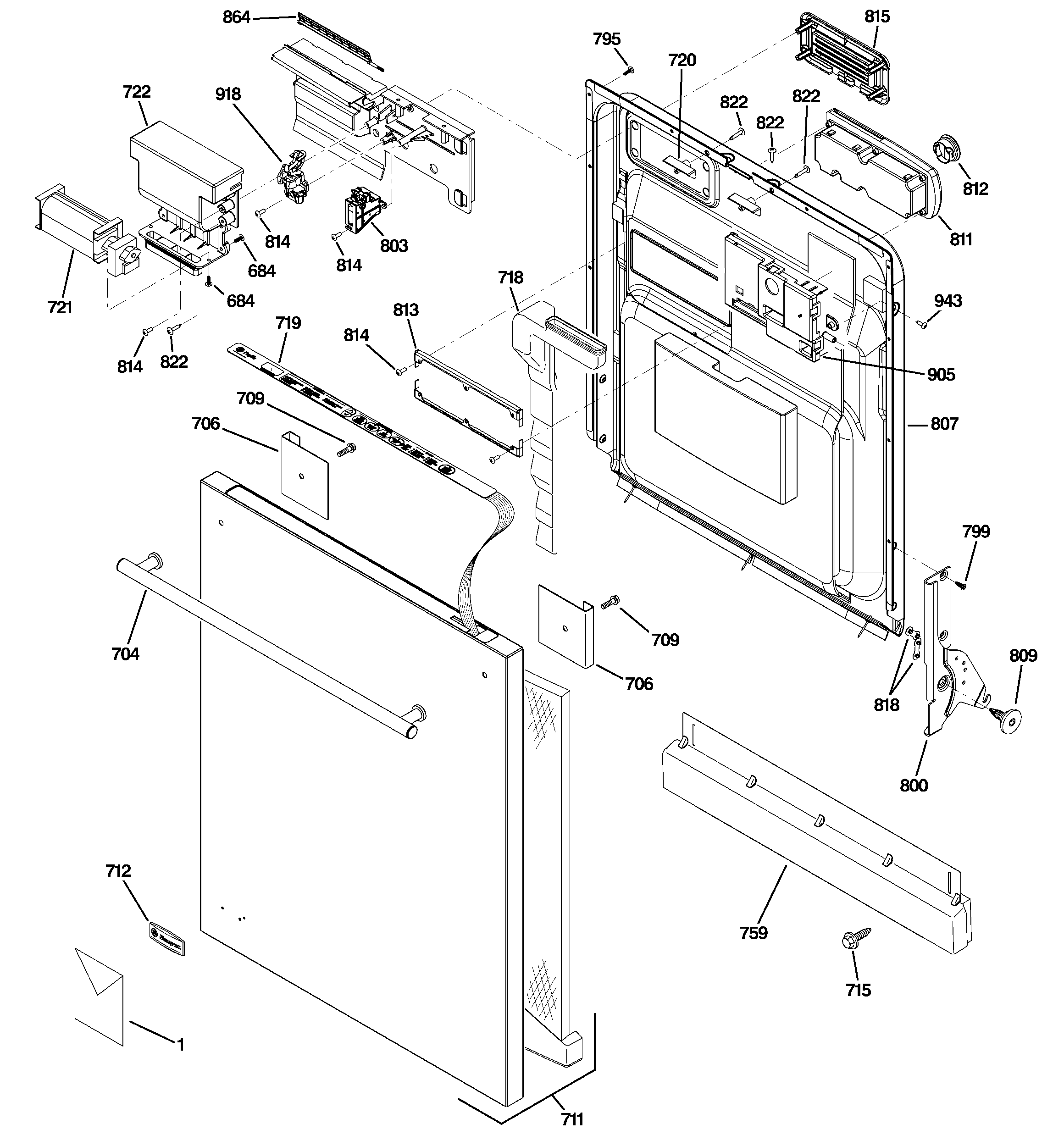 ESCUTCHEON & DOOR ASSEMBLY