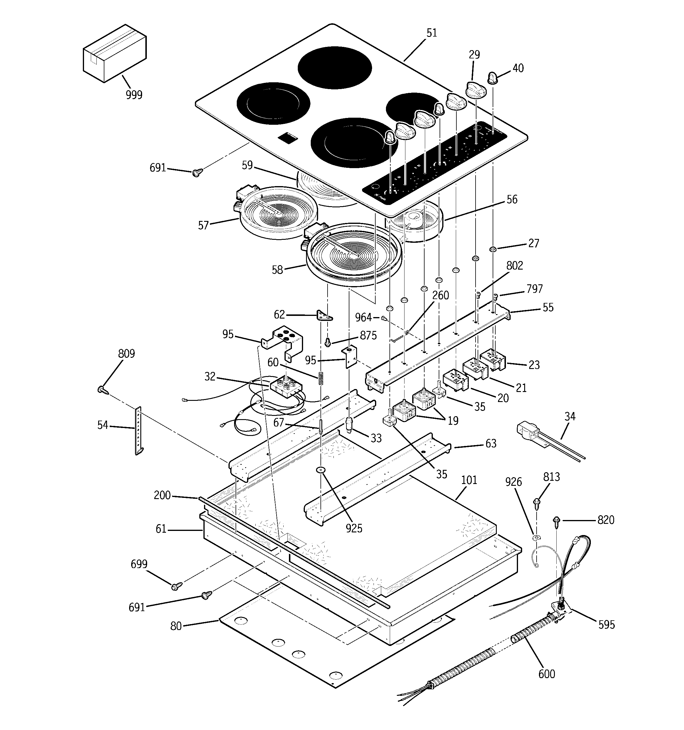 CONTROL PANEL & COOKTOP