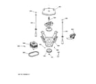GE WDSR2080DDWW suspension, pump & drive components diagram