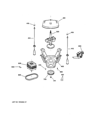 Suspension, pump & drive components