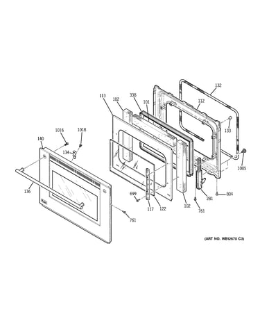 Lower oven door
