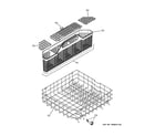 GE GLD4400N00WW lower rack assembly diagram