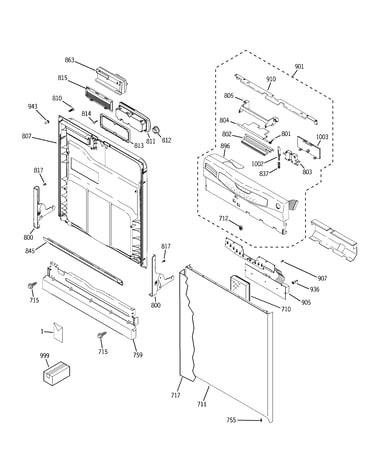 Escutcheon & door assembly