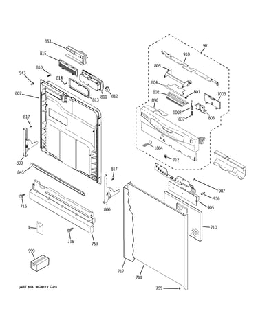 Escutcheon & door assembly