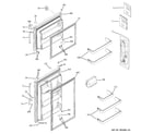 GE GTS18TCSBBB doors diagram