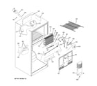 GE GTS18TCSBBB freezer section diagram