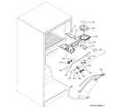 GE GTS18TCSBBB fresh food section diagram