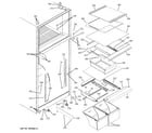 GE GTS18TCSBBB fresh food shelves diagram