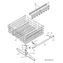 GE EDW5100N00CC upper rack assembly diagram