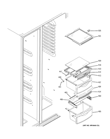 Fresh food shelves