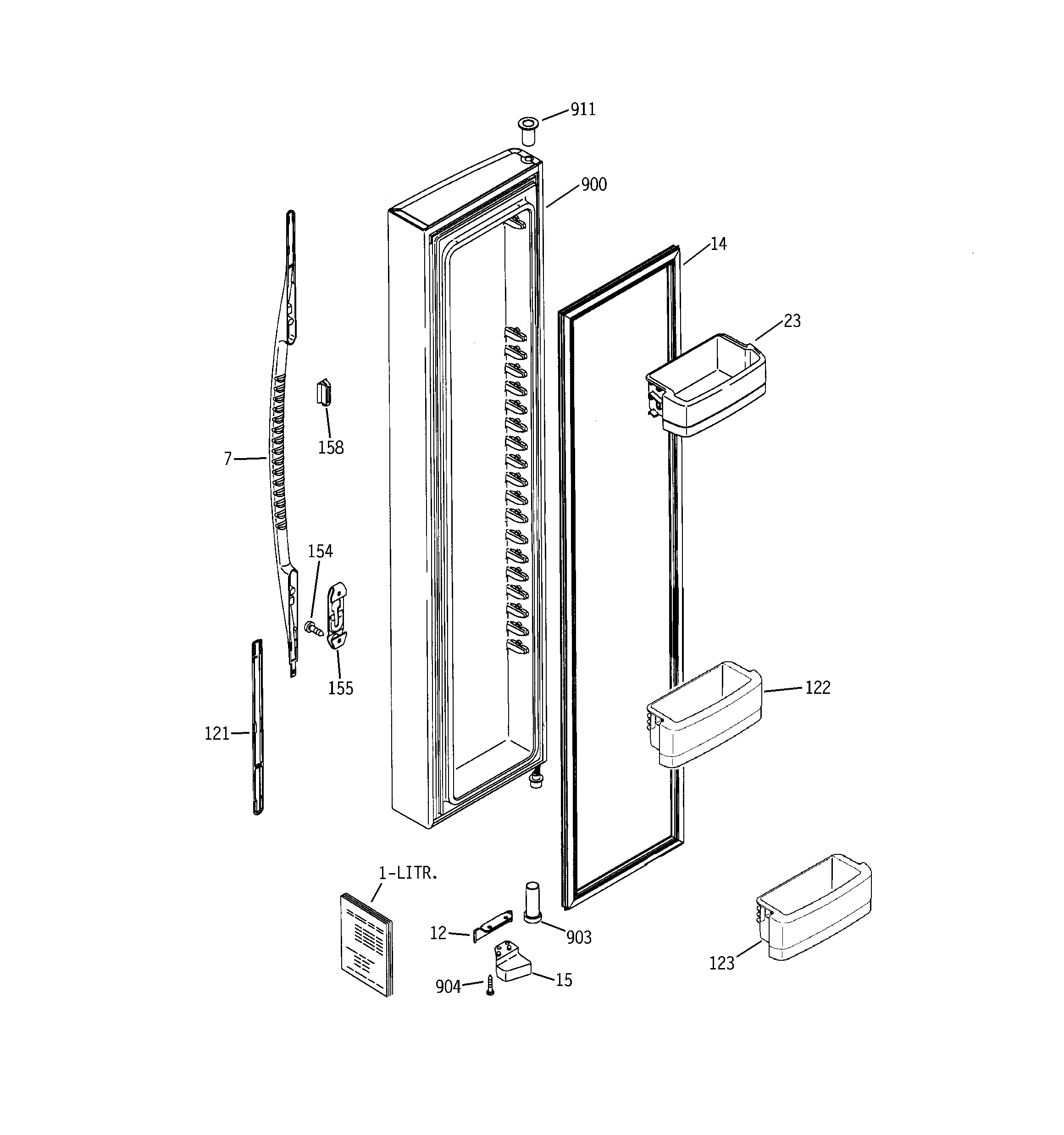 Freezer door