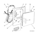 GE DVLR223EG0WW front panel & door diagram