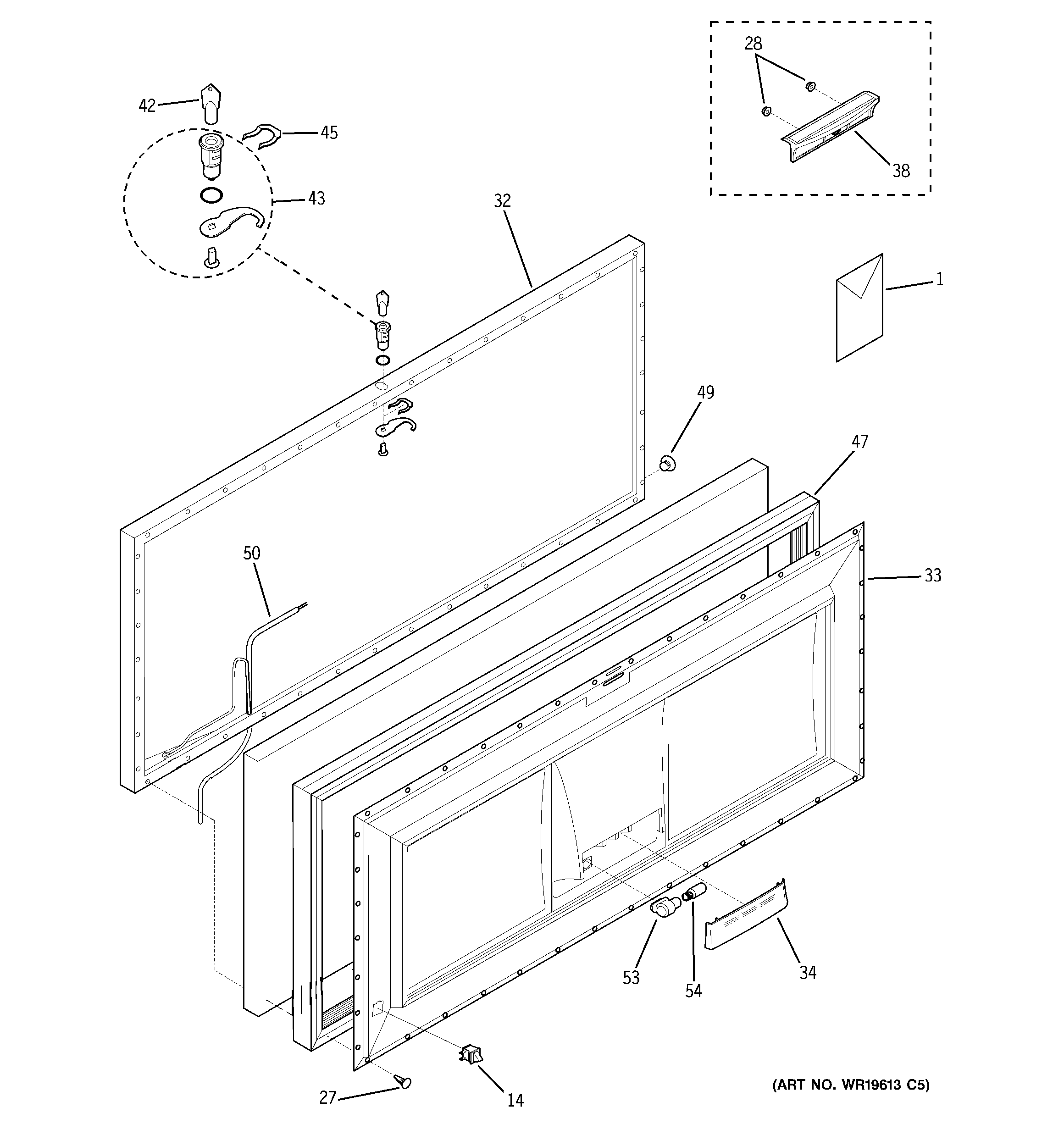 Freezer door