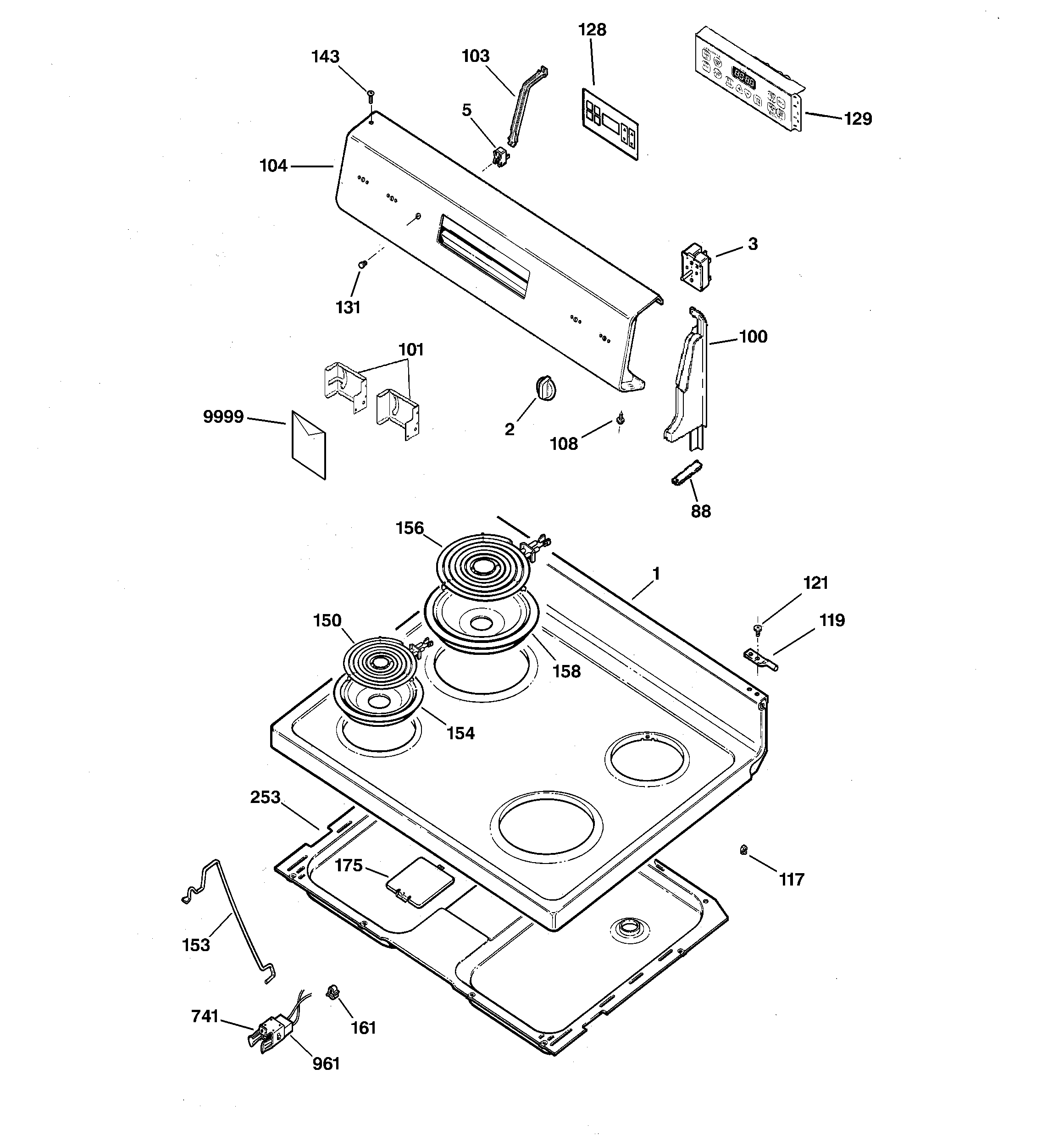 CONTROL PANEL & COOKTOP