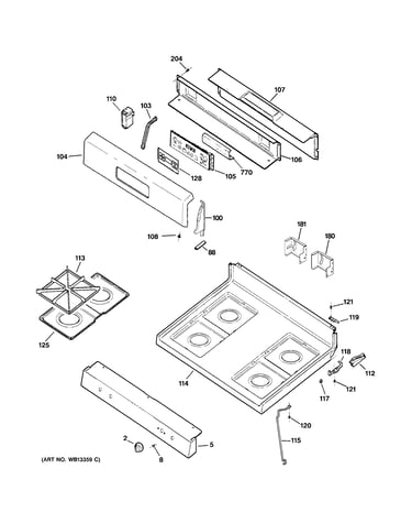 Control panel & cooktop