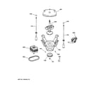 GE WVSR1060G2WW suspension, pump & drive components diagram