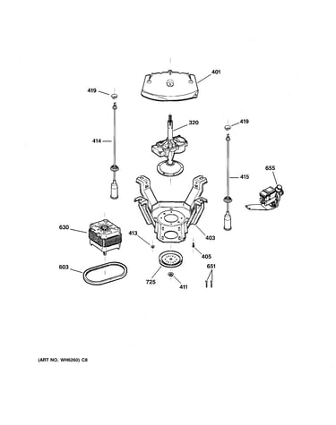 Suspension, pump & drive components