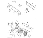 GE DBSR463GG0WW backsplash, blower & motor assembly diagram