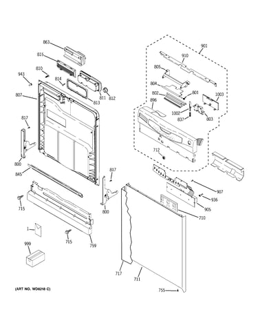 Escutcheon & door assembly