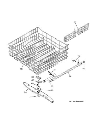 Upper rack assembly