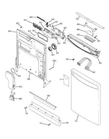 Escutcheon & door assembly