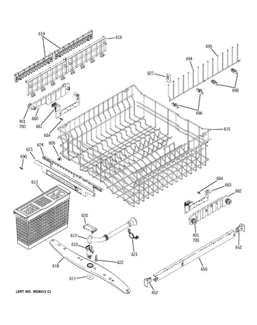 Upper rack assembly