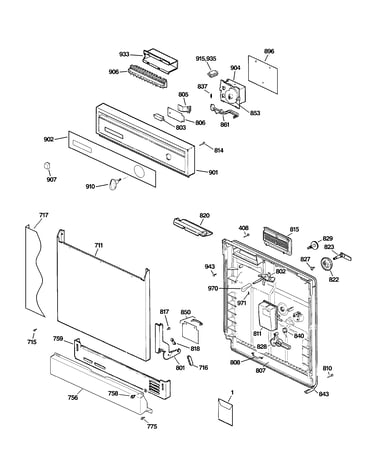 Escutcheon & door assembly