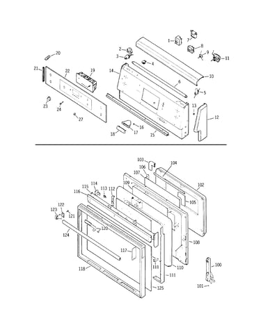 Control panel & door parts