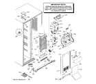 GE PSF26PGSBBB freezer section diagram