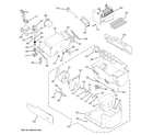 GE PSF26PGSBBB ice maker & dispenser diagram