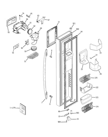 Freezer door