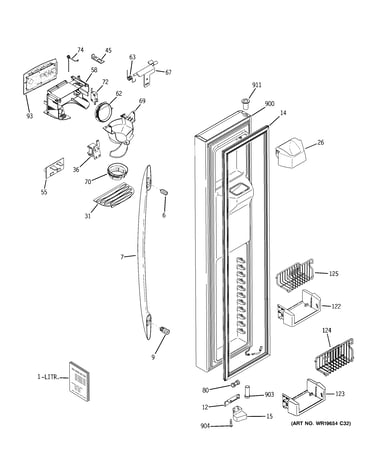 Freezer door