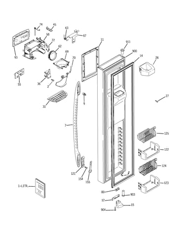 Freezer door